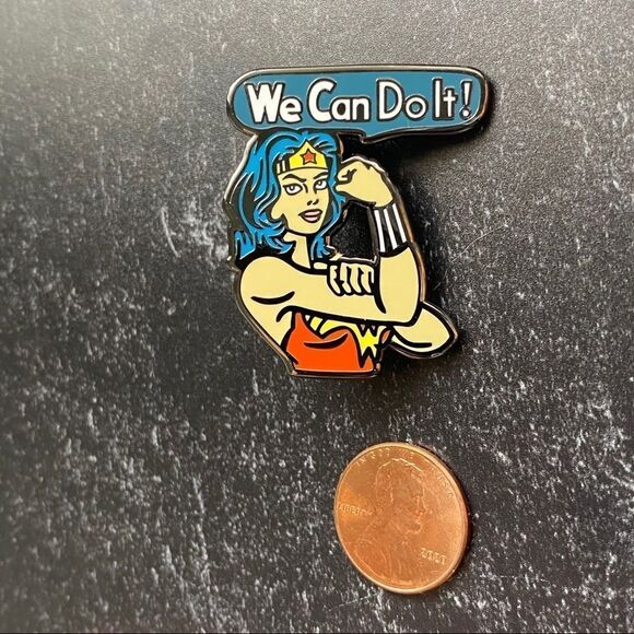Wonder Woman Feminist Enamel Pin/ Brooch - Picture 3 of 5